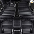 Custom Car Floor Mats Fit 96% Car Model Luxury Leather Waterproof Anti-Skid Full Coverage Liner Front Rear Mat/Set (All in Black -3D)