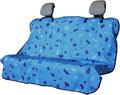 LoyaGour Back Seat Cover for Car Trucks Van SUV,Waterproof Rear Bench Towel Seat Covers for Dogs and Kids,Automotive Backseat Protector (Blue Marbling)