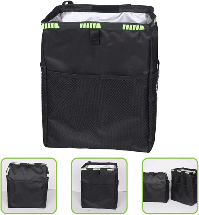 Waterproof Car Backseat Hanging Bag, Large Capacity Back Seat Organizer and Storage, Multipurpose Auto Storage Organizer with Trash Can for Travel and Daily Use