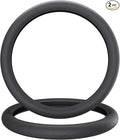 LRITER Car Steering Wheel Cover, Non-Slip Silicone Material, Multiple Color Choices, Universal Auto Parts Steering Wheel Cover, Suitable for Most Cars (Grey2PCS)