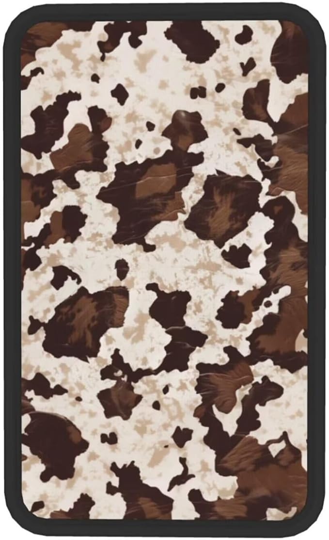 Cute Car Center Console Cover Cow Cowhide Premium Armrest Pad Scratch & Wear Resistant Cars Decor Armrest Pads Waterproof Cars Interior Accessories