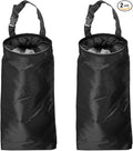 2PCS Hanging Car Garbage Bag for Back Seat - Universal Detachable Trash Bag Car Garbage Can with Elastic Opening, Washable Auto Trash Can Storage Bags for Outdoor Traveling & Home Use (2PCS)