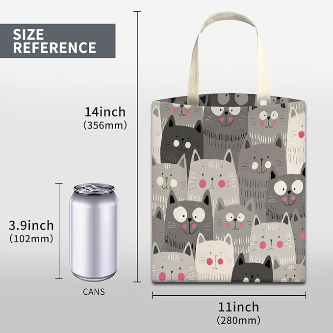 ABUIFDK Cute Car Trash Bag, Hanging Car Organizer and Storage Bag, Trash Bin for Vehicle, Travelling, Camping - Cute Grey Cats