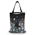 Cat Floral Car Trash Can, Hanging Car Trash Bag, Foldable Garbage Can for Front Back Seat, Multi-Functional Rubbish Bag Storage Pocket, Interior Car Accessories