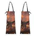 ALAZA Hanging Car Trash Bags Garbage Bag Trash Can for Back Seat Small Dinosaur Dragon Washable Storage Bag Retractable 2 Pack