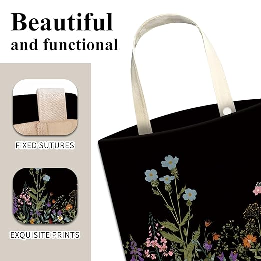 ABUIFDK Car Trash Can, Cute Car Trash Bag, Hanging Car Organizer and Storage Bag, Trash Bin for Car Accessories, Vehicle, Travelling, Camping Black Dark Flower