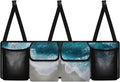 Beach Sea Car Trunk Organizer and Storage, Large Capacity Backseat Hanging Storage with 4 Storage Bag Car Accessories, Backseat Car Organizer Universal for Cars, Truck, vans
