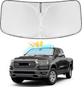 for Dodge Ram 1500 2011-2018 Windshield Sun Shade - 4 Layers Car Sunshades for Front Windows Shade Cover Custom Fit Ram 1500 Sun Visor 240T Retractable Shade Blocks UV Rays Car Accessories