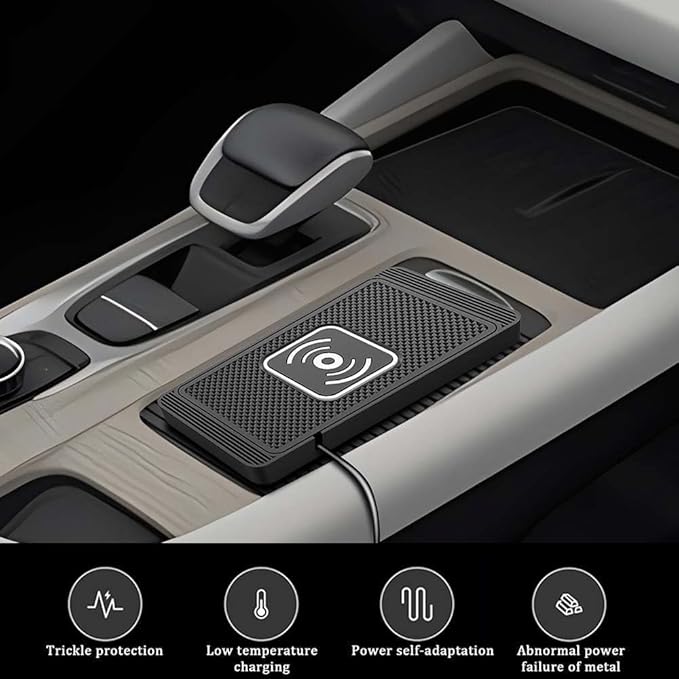 Wireless Car Charger Pad for BMW M1 M2 M235 M240 M3 M340, Type-C/USB 15W Car Wireless Charger Non-Slip Cordless Charging Mat Car Accessories,A-30cm USB Interface