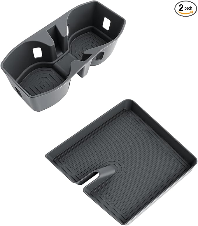 SKTU 2PCS for 2024 2025 2026 Dodge Charger Cup Holder for 2024 2025 2026 Dodge Charger Daytona Central Control Cup Holder Console Mat Dodge Charger 2024 2025 2026 Accessories Console Non-Slip Pad