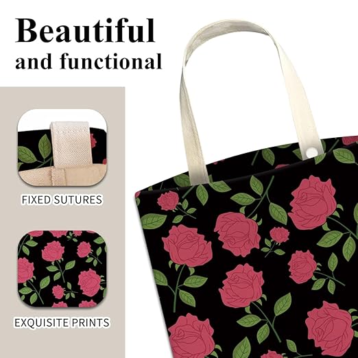 Car Trash Can, Cute Car Trash Bag, Hanging Car Organizer and Storage Bag, Trash Bin for Car Accessories, Vehicle, Travelling, Camping Cute Black Pink Floral