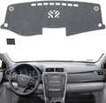 TUCAREST Dash Cover Fit for 2012 2013 2014 2015 2016 2017 to-yota Camry Nonslip Car Dash Board Mat Sunshade No-Glare and Slip Pad Carpet Sunshield Protector Flannel Grey