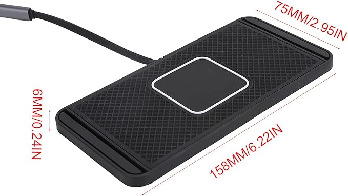 Drfeify 15W Fast Wireless Car Charger Charging Pad Nonslip Phone Charger for Safe Driving