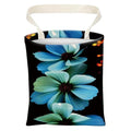 ABUIFDK Car Trash Can, Cute Car Trash Bag, Hanging Car Organizer and Storage Bag, Trash Bin for Car Accessories, Vehicle, Travelling, Camping Blue Beautiful Flowers