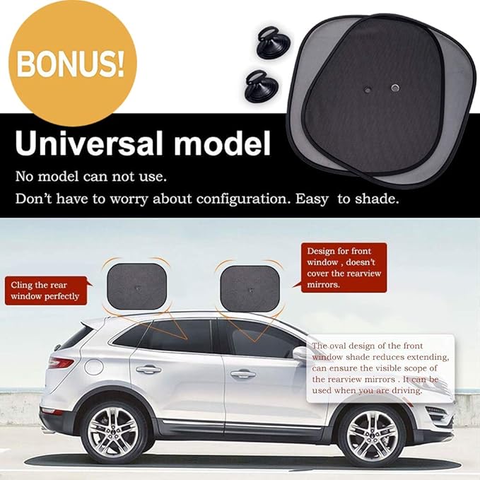 Big Ant Windshield Sun Shade,Car Window Sunshade as Bonus,Best Car Sun Shade Folded Front Window Shade Sun Visor Shield Shade Keeps Vehicle Cool-Black(55" x 27.5")