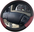 Car Van Semi Truck Trailer Bus Leather Steering Wheel Cover 15" 16" 17" 18" 19" Maximum Grip (Burgundy,42cm/16.5in)