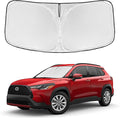 for Toyota Corolla Cross 2022-2025 2026 Windshield Sun Shade - 4 Layers Car Sunshades for Front Windows Shade Cover Custom Fit Corolla Cross Sun Visor 240T Retractable Blocks UV Rays Car Accessories