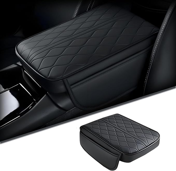 Car Center Console Cover for Mazda 3 Hatchback 2022 2023 2024 2025, Leather Middle Console Protector Car Armrest Storage Box Mat Thick Arm Rest Pad Accessories