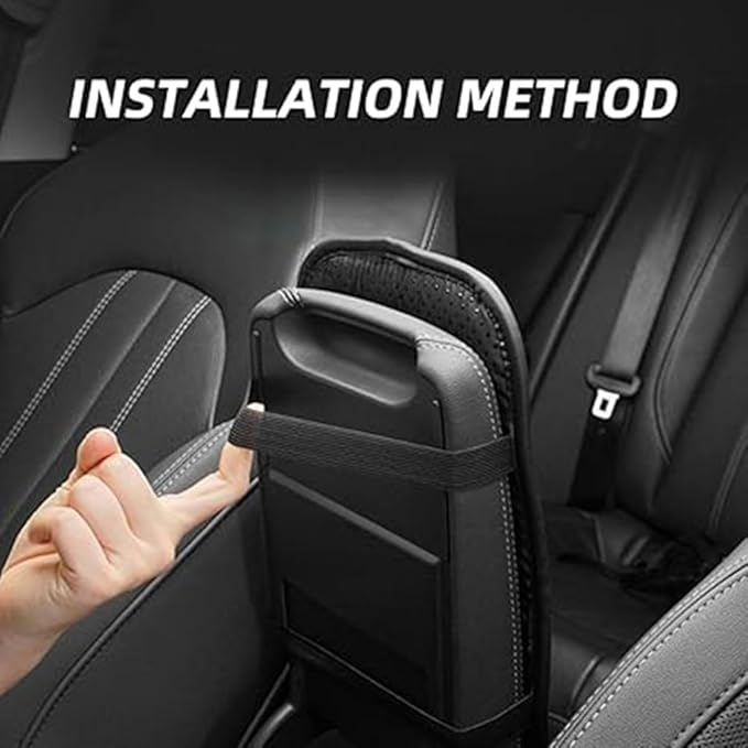 Car Armrest Pad for BMW M4 Competition Convertible Coupe F83 F82 G82, Waterproof Center Console Cushion Pad Cover Armrest Storage Box Mat Protection Interior Accessories,A-Black