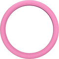 LRITER Car Steering Wheel Cover, Non-Slip Silicone Material, Multiple Color Choices, Universal Auto Parts Steering Wheel Cover, Suitable for Most Cars (Pink)