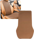 ontto 1 PC Car Seat Back Lumbar Cushion for Driving Universal Car Seat Protector with Buckle Fixing,Waterproof Automotive Seat Pad for Cars Trucks SUV,Light Brown