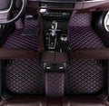 Customize Car Floor Mats for 99% Sedan SUV Sports Car All Weather Leather Full Coverage Waterproof Non-Slip Vehicle Lining Pads (Black Purple)