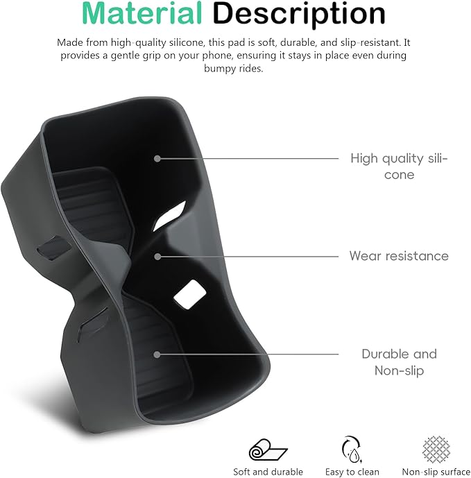 auovo Center Console Wireless Charging Mat Compatible with Hyundai Santa Fe Accessories 2026 2025 2024 Car Cup Holder Insert & Wireless Charging for 2026 Santa Fe Silicone Non-Slip Protective Mat Pad