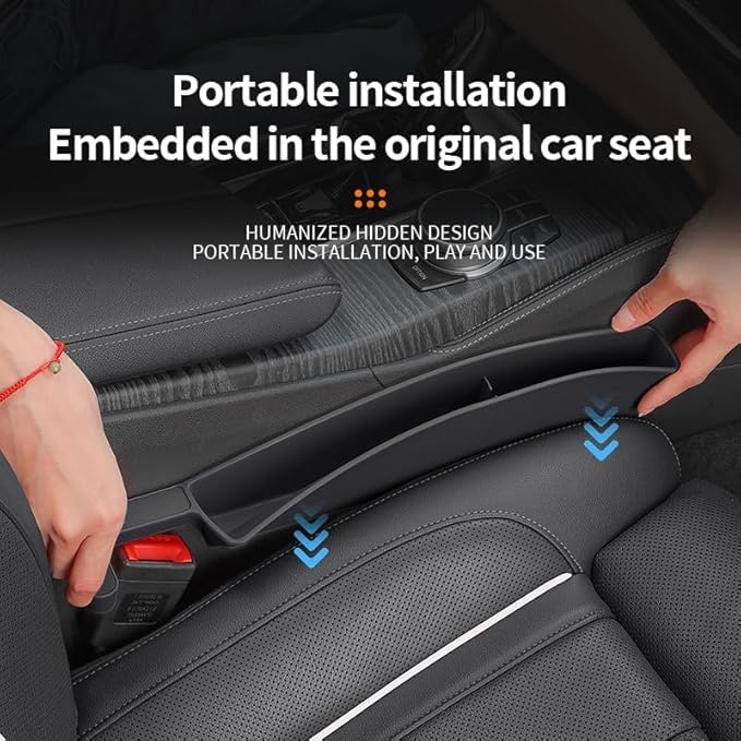 Car Seat Gap Filler, Seat Gap Organizer with Phone Holder, Car Seat Accessories, Car Organizer Fit Car SUV Truck, 2PCS Seat Gap Filler and 1 Pack Car Purse Hook