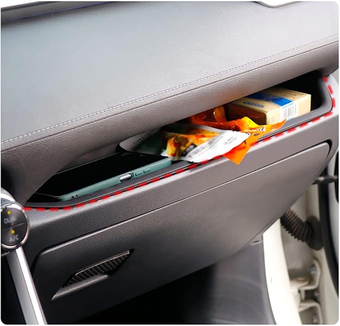 CUCHIYUN for 2023 RAV4 Passenger Storage Organizer Mat Glove Box Storage Organizer Tray Compatible with Toyota RAV4 2023 2022 2021 2020 2019 Accessories