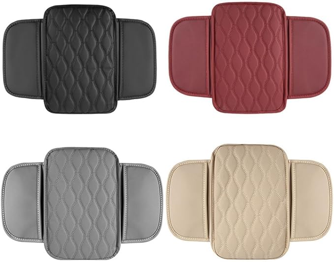 Car Armrest Pad for BMW M4 Competition Convertible Coupe F83 F82 G82, Waterproof Center Console Cushion Pad Cover Armrest Storage Box Mat Protection Interior Accessories,A-Black