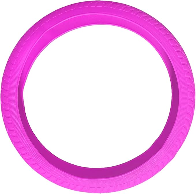 Universal Pink Steering Wheel Cover：13.5 to 15 Inches Stretchable Silicone Anti Skid Steering Wheel Protector Fit for Most Car Models Including Round D Shape or Special Shape
