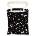 Car Trash Can, Cute Car Trash Bag, Hanging Car Organizer and Storage Bag, Trash Bin for Car Accessories, Vehicle, Travelling, Camping Black White Moon Star
