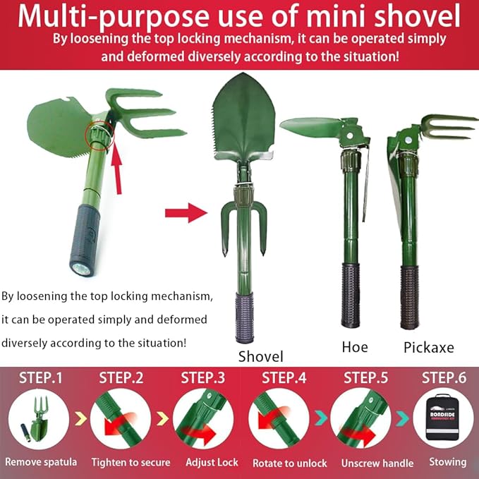 LIANXIN Emergency Car Kit - Premium Roadside Assistance Kit for Cars with Jumper Cables, Headlamp, Folding Shovel & Tow Strap All-in-One Vehicle Safety Kits for Winter, Travel, Survival (Men & Women)