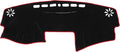Dashboard Cover Compatible for Toyota Camry 2007-2011, Non-Slip Polyester Black Red Dash Cover Mat Dash Board Protector Cover