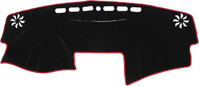 Dashboard Cover Compatible for Toyota Camry 2007-2011, Non-Slip Polyester Black Red Dash Cover Mat Dash Board Protector Cover