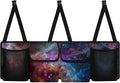 Galaxy Trunk Hanging Organizer, Backseat Bag, Car Interior Accessories with 2 Pockets & 2 Mesh Pouches for Groceries Storage Trunk Space for SUV, Jeep, MPVs