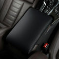 Car Center Console Cover Nappa Leather Memory Foam Armrest Box Seat Box Cushion Protector Pad Comfortable Height Increase Universal for Car Truck SUV (Glossy,Black)