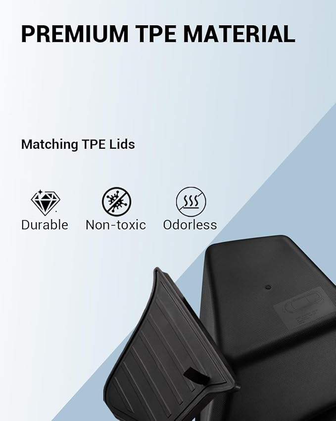 Motrobe 2025 2026 Tesla Model Y Juniper Trunk Organizer Trunk Storage Bins with TPE Lid Waterproof Rear Trunk Side Storage box Model Y Juniper (Standard, Premium & Performance 2025/2026) Accessories