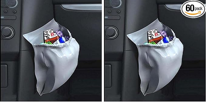 30Pcs Car Garbage Bag Waterproof Leakproof Disposable Auto Trash Can Bag for Litter Large Capacity Leak-Proof Portable Convenient (Pack of 2)