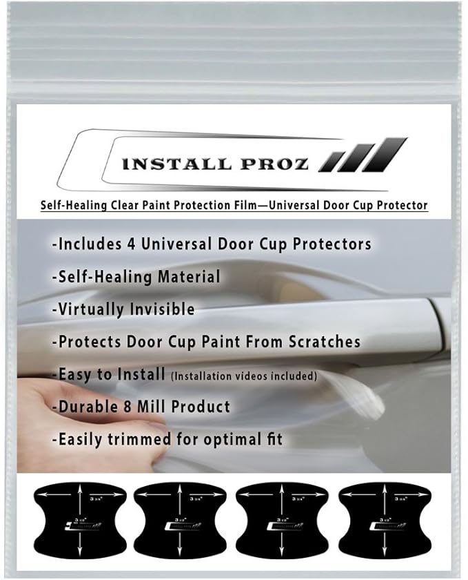 Install Proz Self-Healing Clear Paint Protection Bundle-Door Edge, Door Cup, and Door Sill Protectors