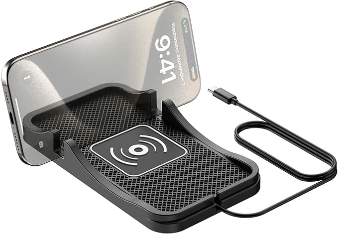 Wireless Car Charger for Ram 1500 2013-2026, Charging Station 2-in-1, Wireless Charging Stand Phone, Magnetic Wireless Charger,1M-Type C