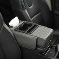 Car Armrest Pad for Toyota RAV4 XA50 RAV 4 2019-2024, PU Leather 5-in-1 Armrest Storage Box Center Console Cover Armrest Cushion Arm Rest Cushion Pads with Cup Holders and Tissue Box