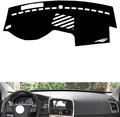 leather dashboard cover Compatible with Volvo XC60（speaker、warning light） 2011-2017，dash cover（black）