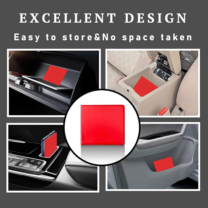 4 PCS Car Registration and Insurance Holder, 10.6''×4.8'' Essential Auto Card Glove Box Organizer with Closure, Vehicle Interior Accessories Perfect for Documents, Cards