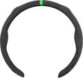 Suede Steering Wheel Cover ABS Car Steering Wheel Protector 14.96" Gray Green 1 Pc