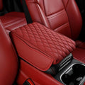 for Subaru Forester SG 2.Gen 2002 2003 2004 2005 2006 2007 2008 Car Center Console Cover, Leather Memory Foam Protection Pad, Hand Rest Pillow with Height Increase, Interior Accessory,Red
