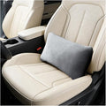 Car Lumbar Support Pillow, Suede Leather Vehicle Driving Seat Lumbar Support Pillow for Lower Back Pain Relief, Auto Interior Back Cushion Pad, Universal for SUV Sedan Truck (Titanium Grey)