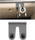 Car Co-Pilot Glovebox Hooks, Anti-Scratch Leather Hanger Auto Glove Box Front Seat Hook, Universal Vehicle Glove Box Organizer Hanger for Hanging Handbag Purse Umbrella (Gray, Double Hooks)