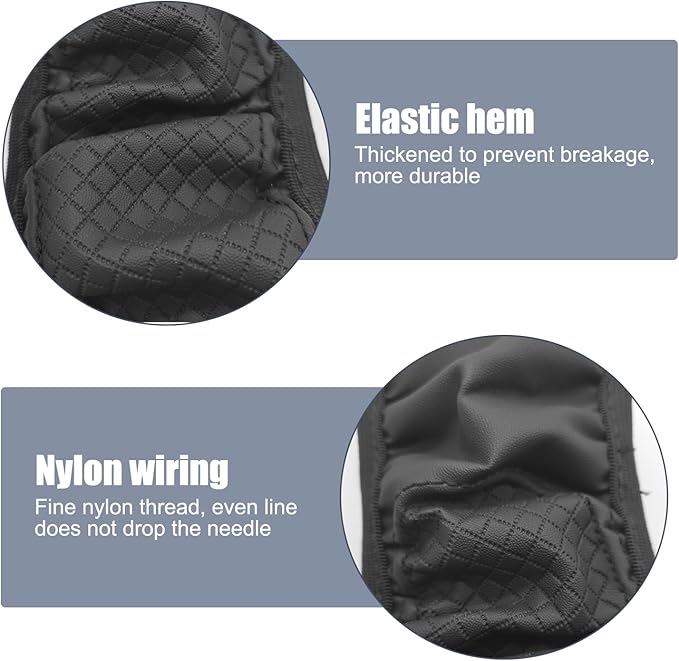 1 PC Car Steering Wheel Cover, 14.96In Waterproof Breathable Leather Vehicle Steering Wheel Anti-Slip Accessories, Universal Automotive Steering Wheel Protector for Truck SUV (Black)