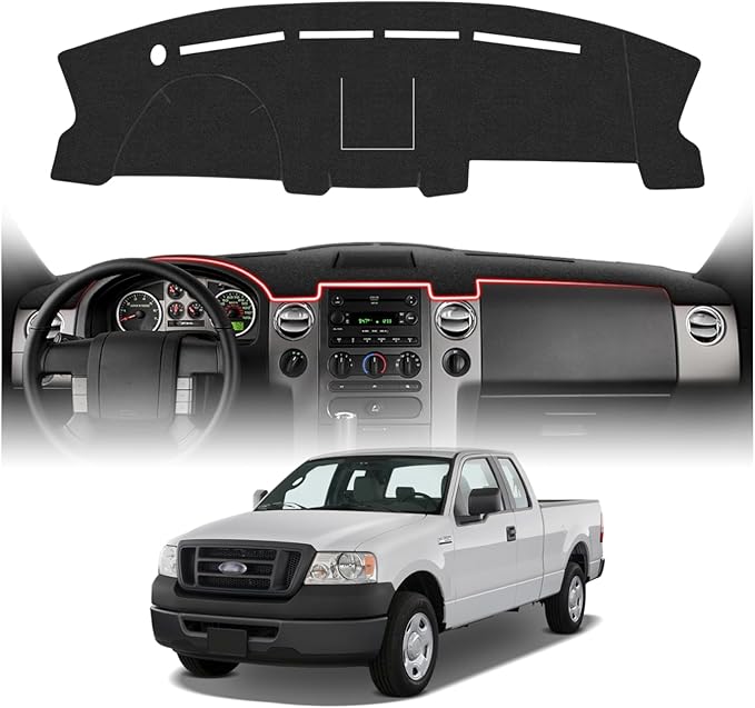 Cartist Dash Cover Compatible with Ford F150 2004 2005 2006 2007 2008 Dashboard Cover Mat Non-Slip Carpet Sunshield Glare UV Rays Protector